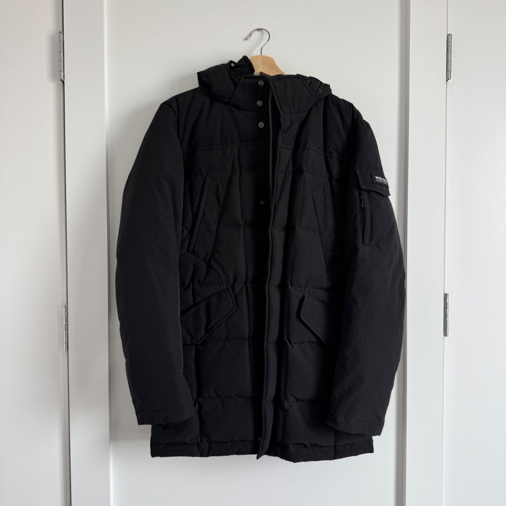 Woolrich Black Blizzard Parka Ramar Cloth down filled – Size S